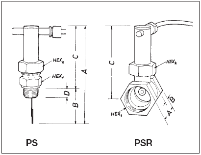 PSR - OEM Paddle Flow Switch with Integral T-Piece